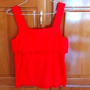 J crew fringe sleeveless top